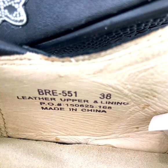 Alegria Bree Black Leather Floral Tooled Lace Up Sprigs Support Oxford Shoes - Picture 15 of 16